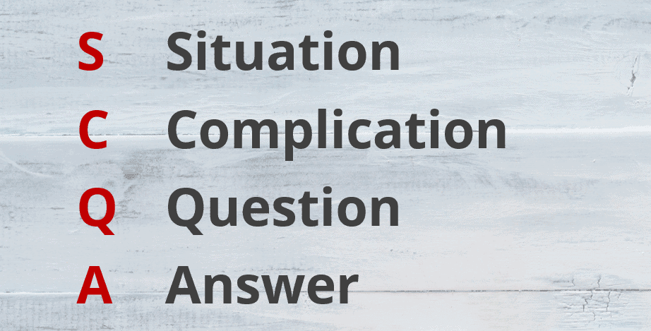 SCQA - situation, complication, question, answer